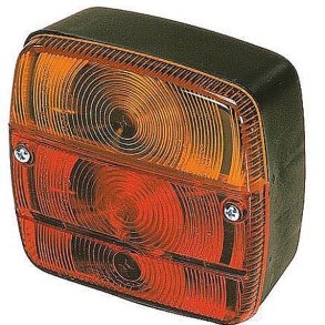 Baglygte 119x102 x51 mm, h�jre/venstre m/nummerpladelys