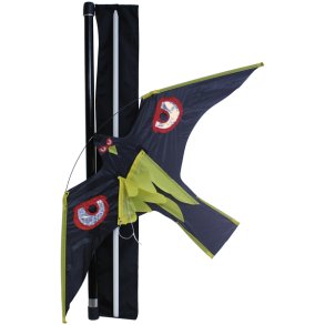 Mgeskrmmer med glasfiberstang og line