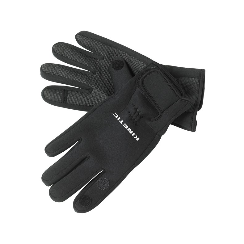 Kinetic neoprene handske Full finger sort, str L