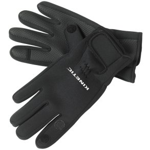 Kinetic neoprene handske Full finger sort, str M