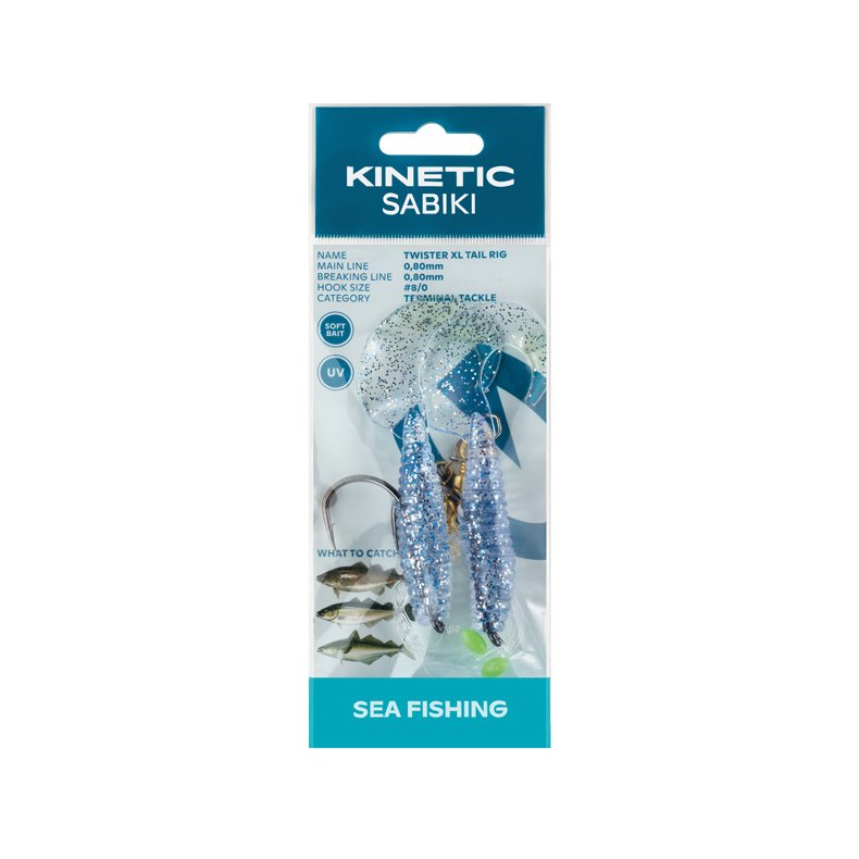 Kinetic Sabiki Twister XL, Blue/silver