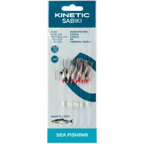 Kinetic Sabiki maxcatch sildeforfang, Fishskin multi