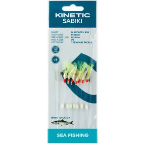 Kinetic Sabiki maxcatch sildeforfang, Fishskin gul