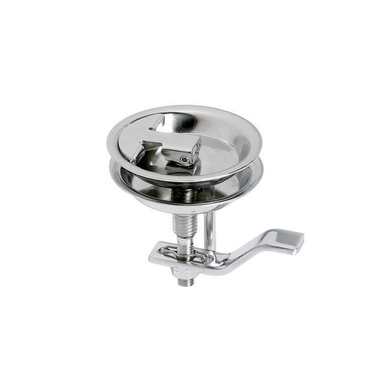 Drkbeslag fjederbelastet med stop & ls 70mm RF stl