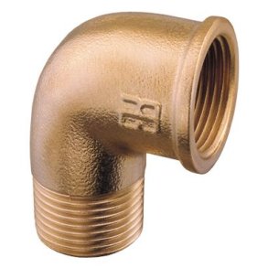 Guidi slangestudse 90 indv./udv. gevind messing 1 1/2