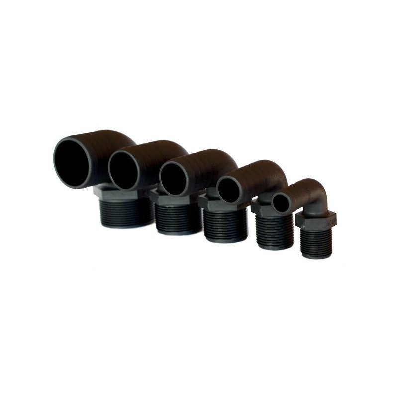 Trudesign Slangestuds 90 komposit sort 1 1/4" 38mm