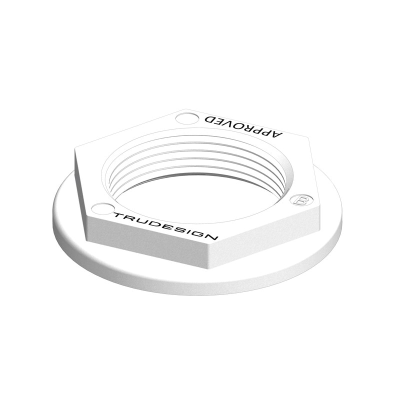 Trudesign Mtrik 1/2" hvid til skroggennemfring