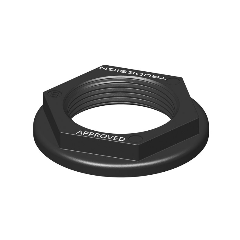 Trudesign Mtrik 1 1/2" sort til skroggennemfring