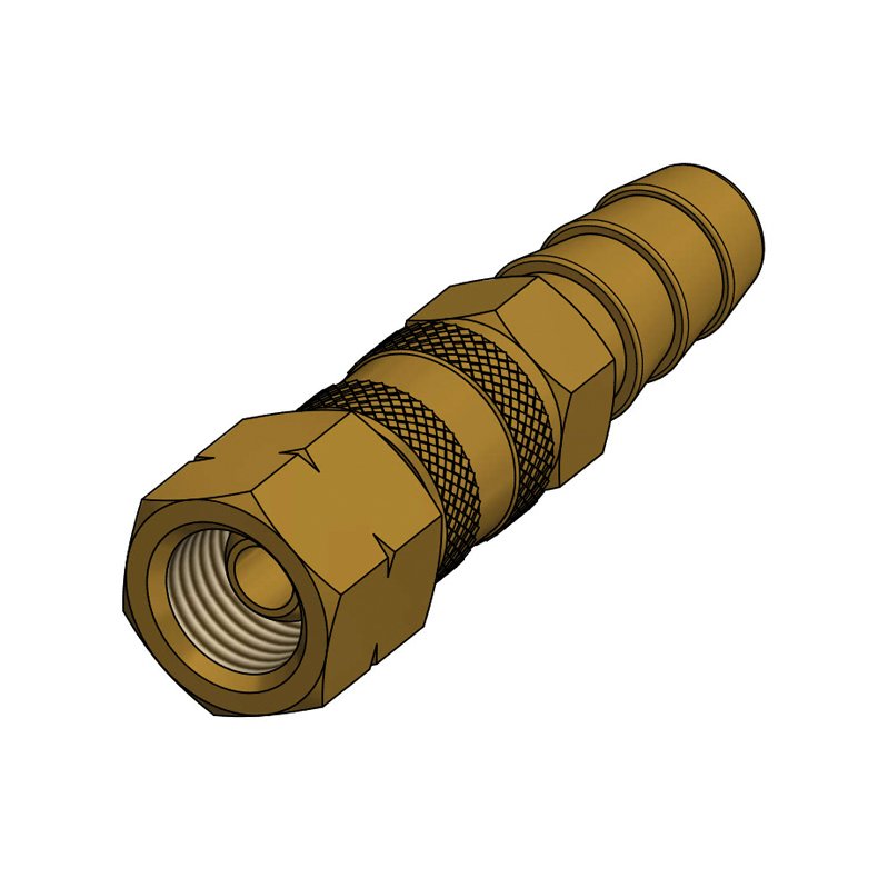 Gas quick connector 10mm slangestuds