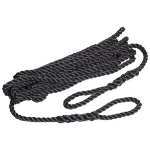 Robline fenderline 3-slet sort 2 pak, 8mm x 2m