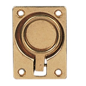 Drkring 37mm x 44mm poleret messing