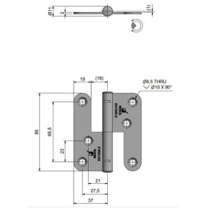 Roca drhngsel RF 74x85mm, hjre