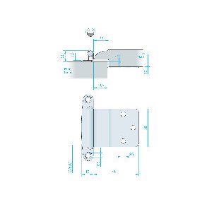 Roca hngsel RF, 57x38mm