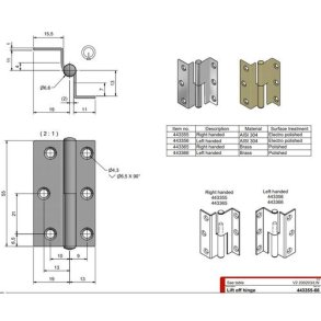 Roca vindueshngsel RF 32x55mm, venstrehngt