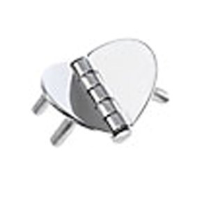 Roca hngsel ovalt m/fast M5 skruer RF, 51x35 mm