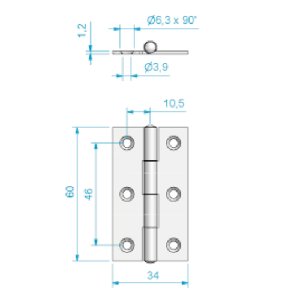 Roca kanthngsel RF, 34x60mm