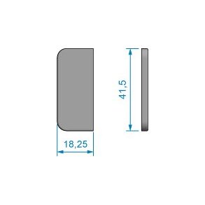 Roca cover til hngsel 18,25x41,5mm