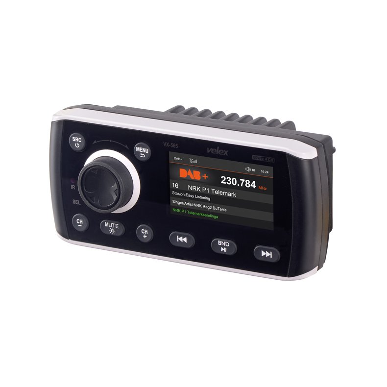 Velex Marine radio DAB+/FM, inkl. fjernbetjenning