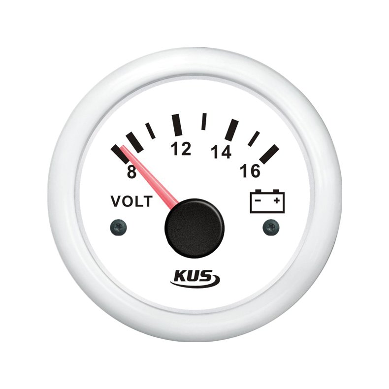 KUS analog voltmeter hvid