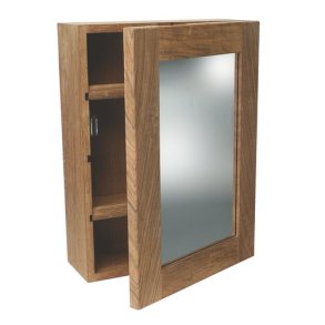Roca toiletskab teak med spejl, 33x46x11cm