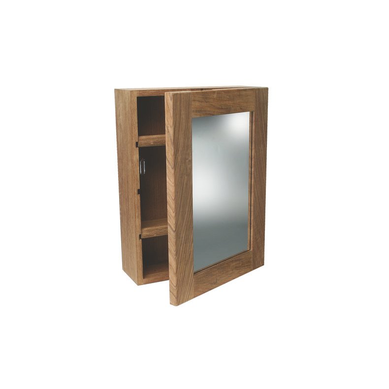 Roca toiletskab teak med spejl, 33x46x11cm