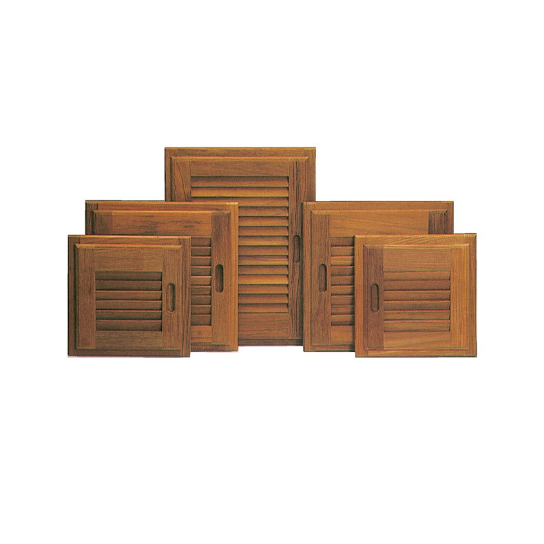 Roca  jalousilge med ramme teak, hjre 28x28cm