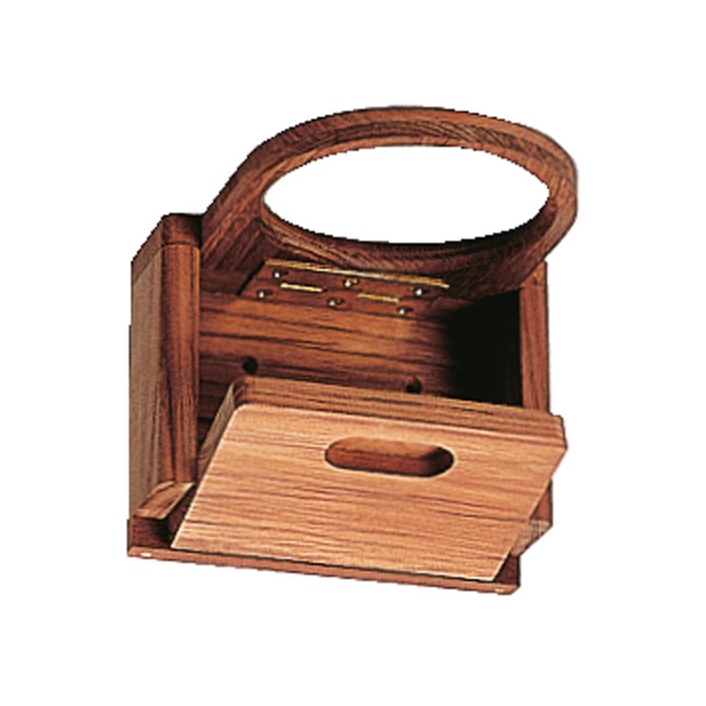 Roca foldbar glas- og flaskeholder, teak