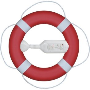 Redningskrans FP380 Rd m/hvide manschetter, 20m kasteline