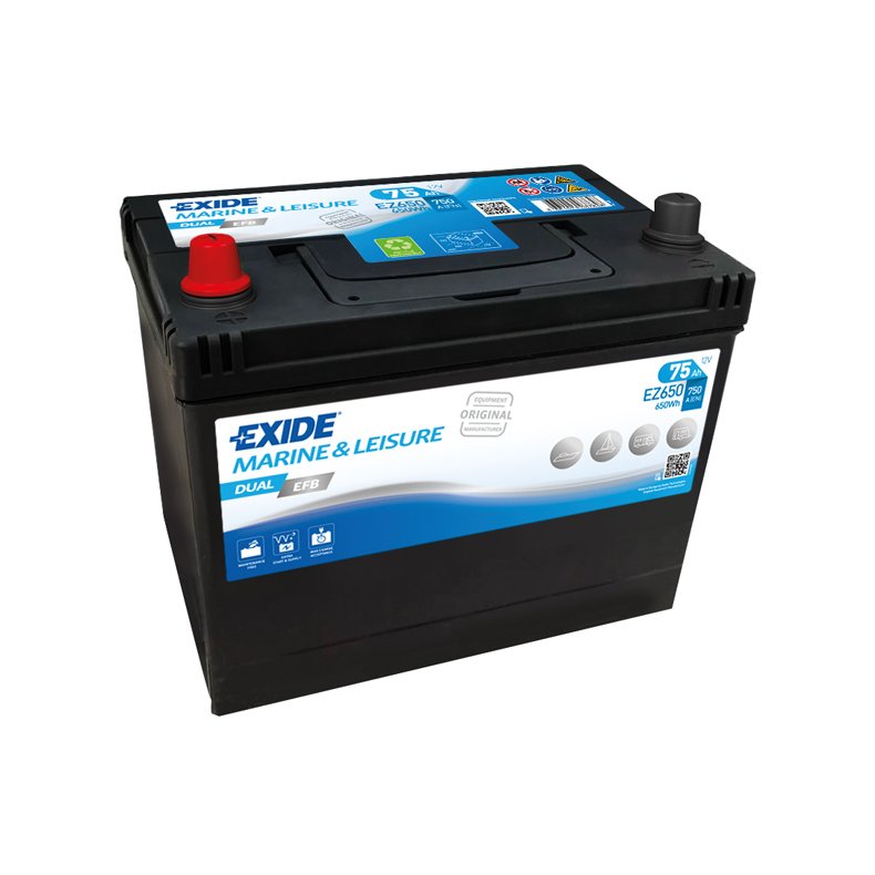 Exide Dual EFB batteri, 75 Amp