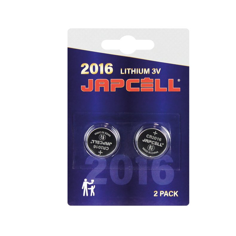 Japcell CR2016 Lithium batteri 3V, 2 stk