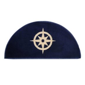 M�tte halvrund m/kompas, 91x47cm