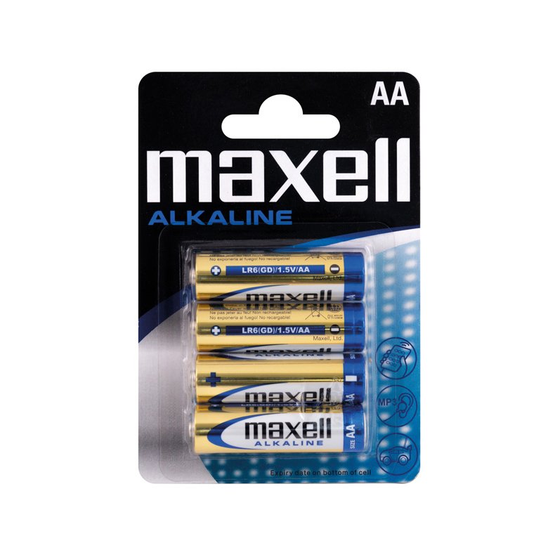 Maxell Alkaline batteri AA / LR06, 4 stk