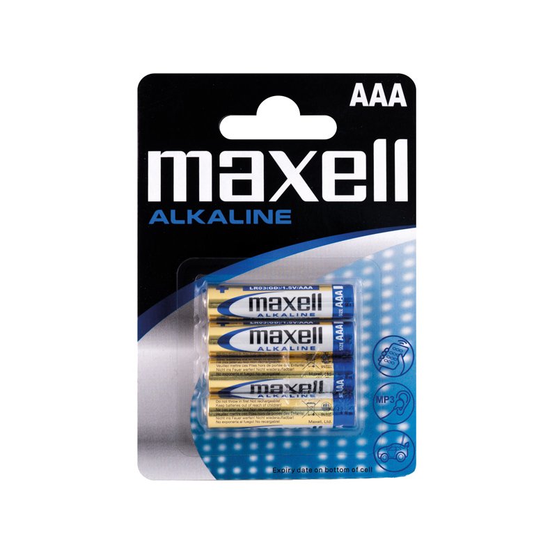 Maxell Alkaline batteri AAA / LR03, 4 stk