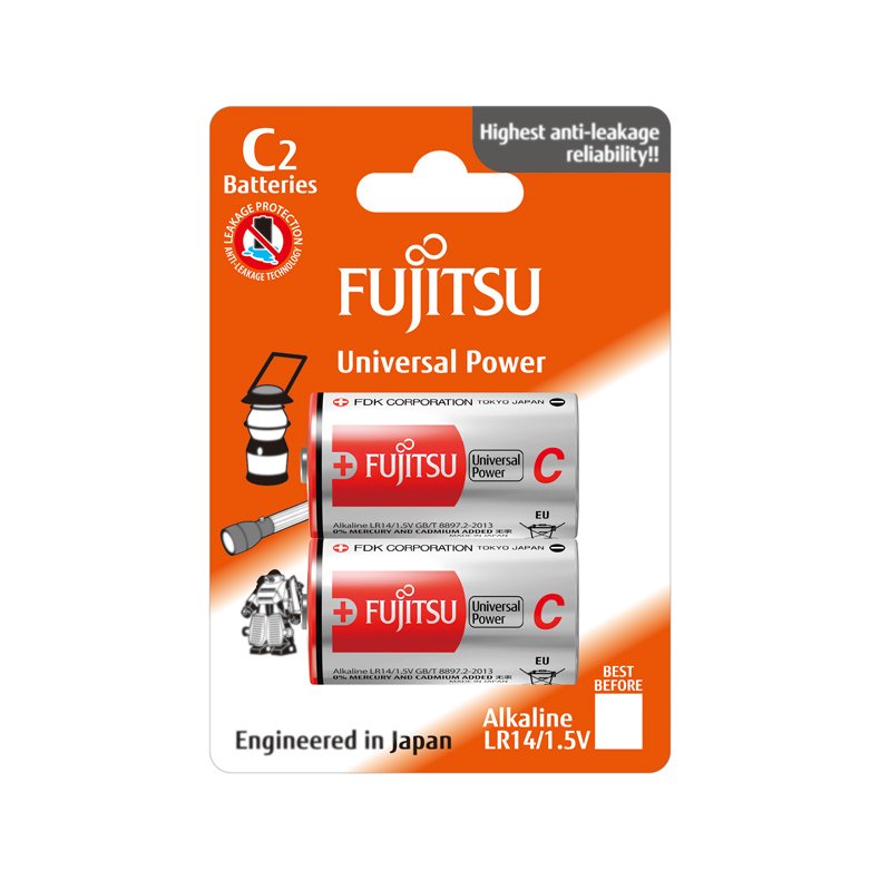 Fujitsu C/ LR14 batteri Universal Power 1.5V, 2 stk