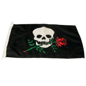 1852 Hum�r-flag pirat/rose, 30x45cm