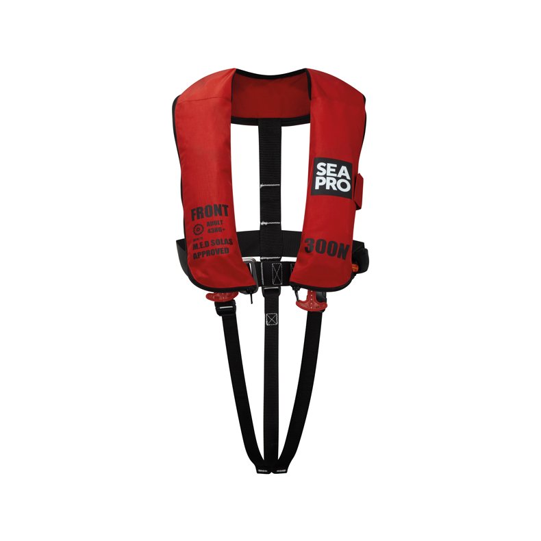 Seapro Erhvervsvest 300N m/harness, Rd