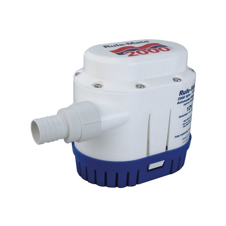 Rule-Mate automatisk pumpe 2000 GPH, 7571 L/t 12V