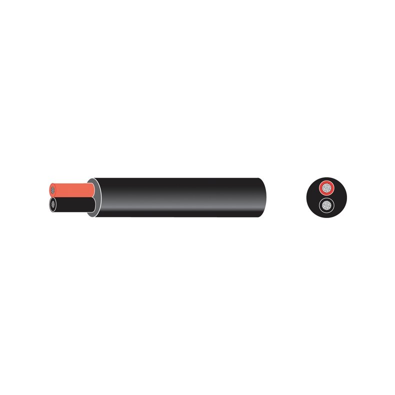 OceanFlex Rund fortinnet kobberkabel rd/sort 2x2,5 mm 100m
