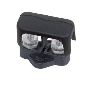 BEP El-kobling dobbelt m/cover 2x6 mm, sort