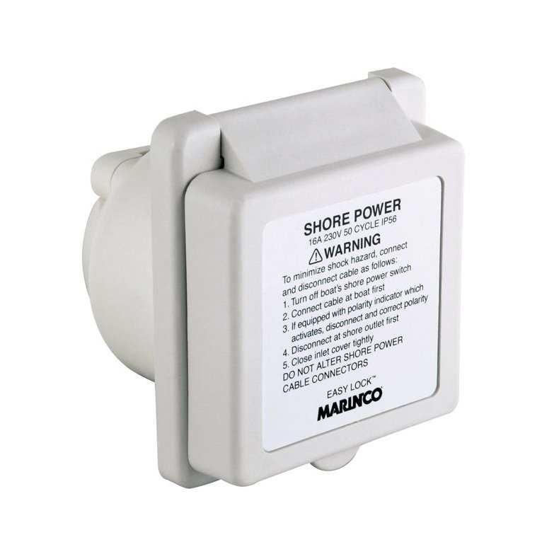 Marinco landstrmsindtag firkantet, 16 Amp