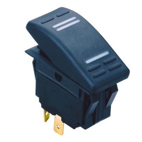 Vandt�t kontakt med LED og 3 poler (on)/off