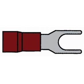 Gaffelstik rd hul 6.4 mm, 10 stk