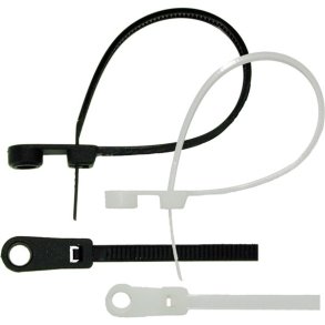 Strips med hul hvid 145 x 3,6mm, 20 stk