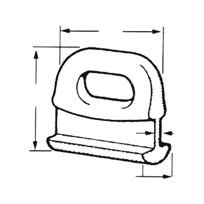 Sejlslde med spor 10mm