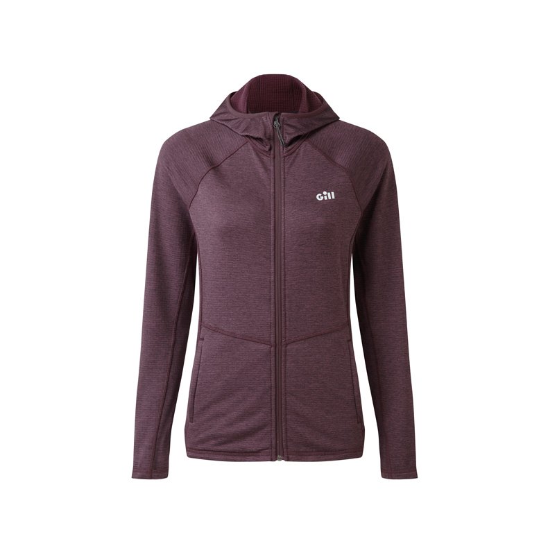 Gill 1101W Dart hoodie dame mrke lilla, str 10