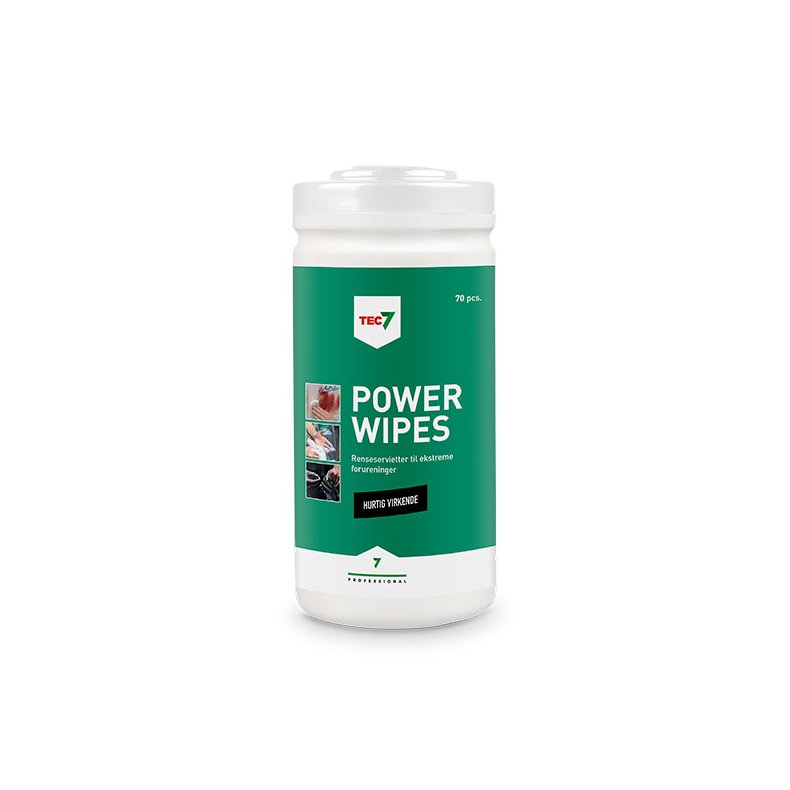 Tec7 Power Wipes, 70 stk.