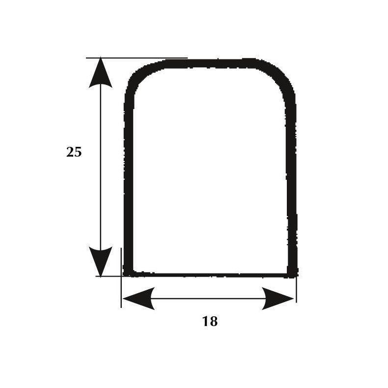 Endestykke b=18 l=60 h=25mm