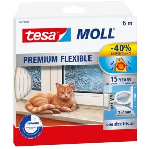 Tesa Ttningsliste silikone hvid, 9mm