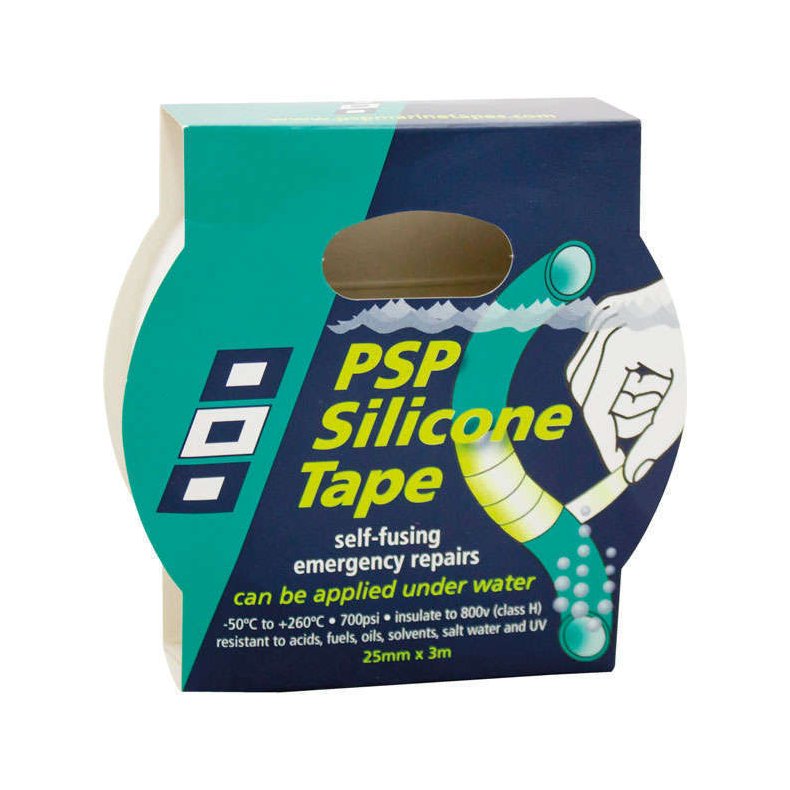 PSP Silikone tape 25mm, Hvid