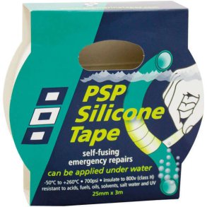 PSP Silikone tape 25mm, Sort